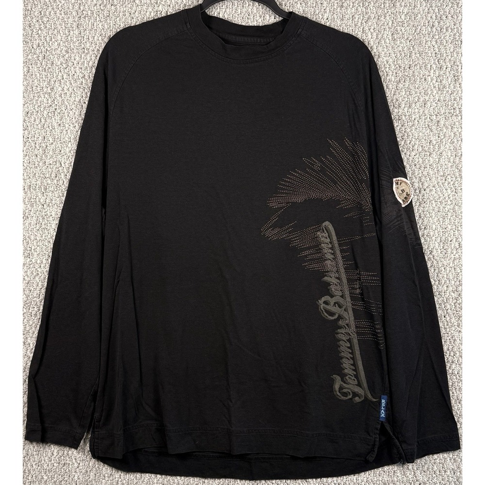 Tommy Bahama Relax Long Sleeve Graphic Tencel T-Shirt Black Medium